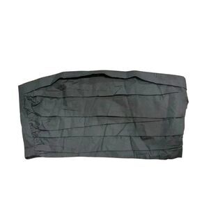 O.P.T Black Strapless Bandeau Top with Pleated Detail and Elastic‎ Back A9